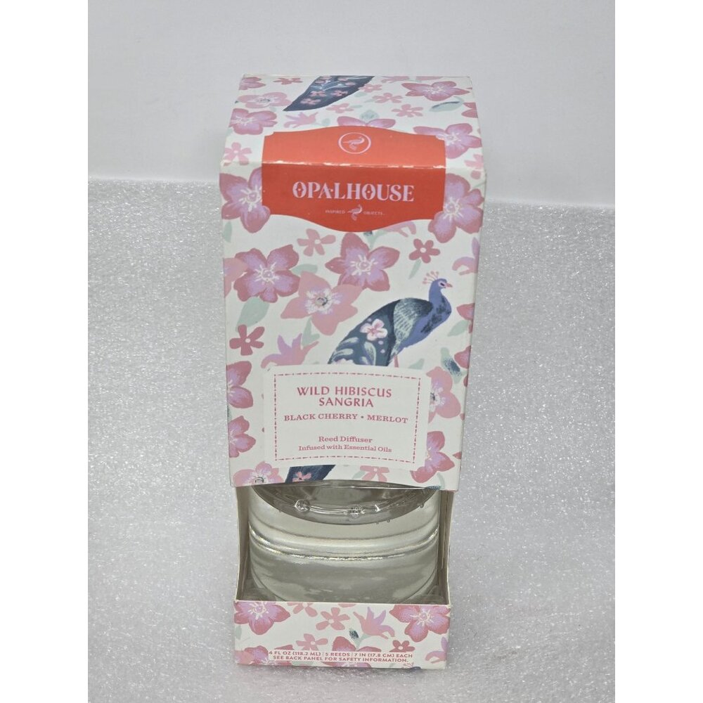 Opalhouse Wild Hibiscus Sangria Black Cherry Merlot Reed Diffuser Essential Oils